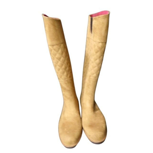 Tommy Hilfiger NWOT Quilted Suede High Boots Sz 7M - Picture 3 of 5